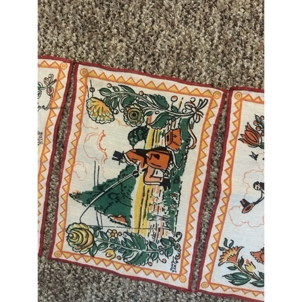 Tony Sarg Cocktail Napkin set Of 3.‎ Rare
